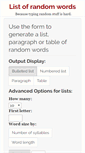 Mobile Screenshot of listofrandomwords.com